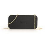 Wallet - Black - Gold Chain - Gold Zip