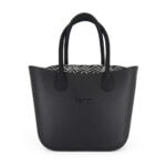 Original Collection - Black Outer - Black Round Handle - Black and White Zig Zag Inner - Silver Zip