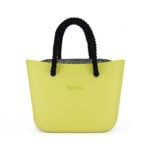 Original Collection - Yellow Outer - Black Rope/Silver Trim Handle - Grey and White Zig Zag Inner - Silver Zip