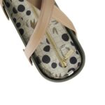 Petite Collection - Olive Outer - Light Tan Flat Handle - Cherry Leaves Inner - Gold Zip
