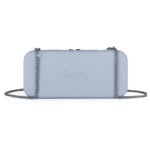Wallet - Powder Blue - Silver Chain - Silver Zip