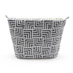 Original Size Inner - Black Angles Pattern - Gold Zip