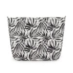 Original Size Inner - Black Monstera Pattern - Gold Zip