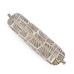 Petite Size Inner - Bronze Square Leaf Pattern - Gold Zip - Image 2