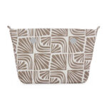 Petite Size Inner - Bronze Square Leaf Pattern - Gold Zip