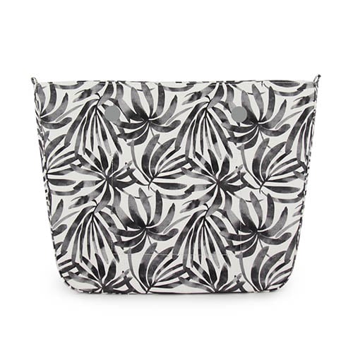 0009_8328-1-1 Original Size Inner - Black Monstera Pattern - Silver Zip - Image 1