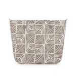 Original Size Inner - Bronze Square Leaf Pattern - Gold Zip