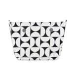 Petite Size Inner - White Semi Circles Pattern - Silver Zip