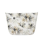Petite Size Inner - Beige Leaves Pattern - Silver Zip