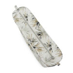 Original Size Inner - Beige Leaves Pattern - Silver Zip - Image 2