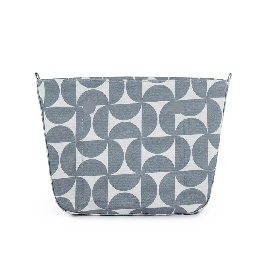 PI-8323-9 Petite Size Inner - Blue Semi Circles Pattern - Silver Zip - Image 1