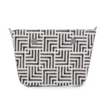 Petite Size Inner - Black Angles Pattern - Gold ZIp