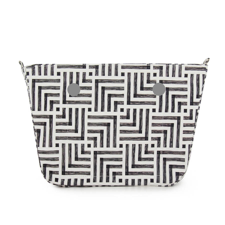 PI-894-9 Petite Size Inner - Black Angles Pattern - Gold ZIp - Image 1